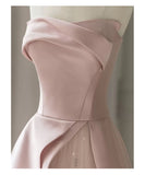 Pink strapless evening dress 2023 autumn new engagement wedding toast dress birthday party host evening dress