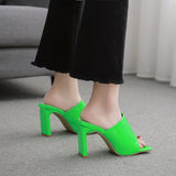New female high-heeled fish mouth sandals thick-heeled fairy style with skirt mid-heel sandals Shoes