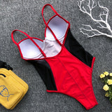Plain one-piece swimsuit sexy mesh bikini
