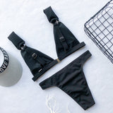 Pit bikini sexy triangle bag ring swimsuit