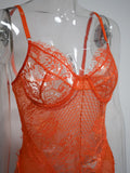 Sexy openwork mesh gauze lace jumpsuit female
