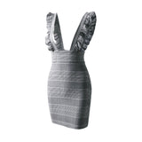 New sling grey printing  dress