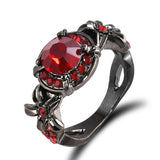 Fashion Women Sapphire Rose Gold Full Diamond Engagement Ring Ring Jewelry Flower Ring