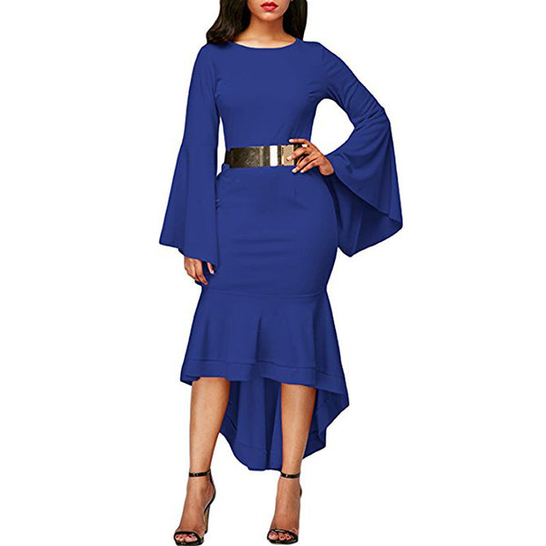 Women's new summer hot selling sexy flared sleeve dresses