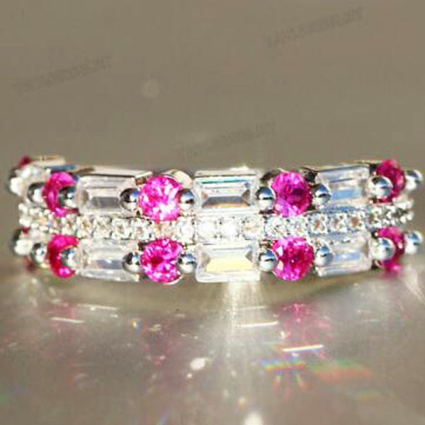 New jewelry creative fashion multicolor diamond ladies engagement ring
