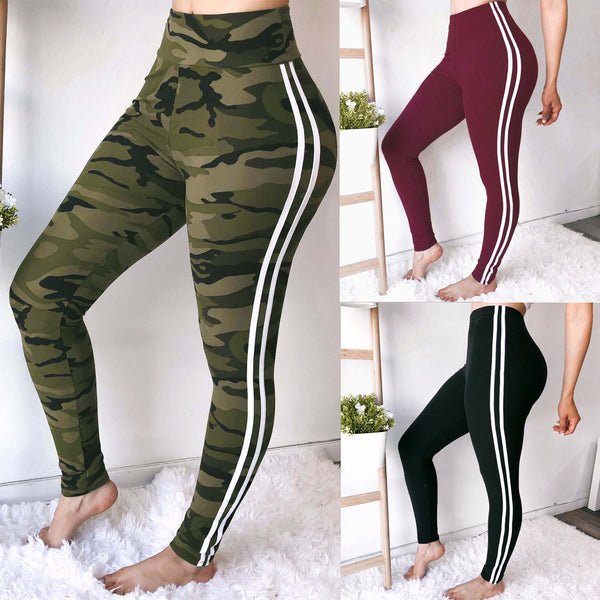 Women's Sexy Camo Solid Color Web Trousers