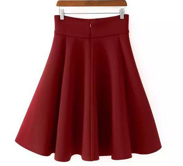 HOT RED AND BLACK SKIRT