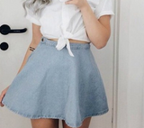 FASHION CUTE BLUE SKIRT HIGH QUALITY NOT THE POOR