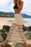 CUTE Seaside sexy skirts woven hollow skirt perspective