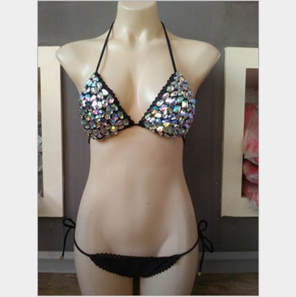 Sexy Lace artificial diamonds bikini