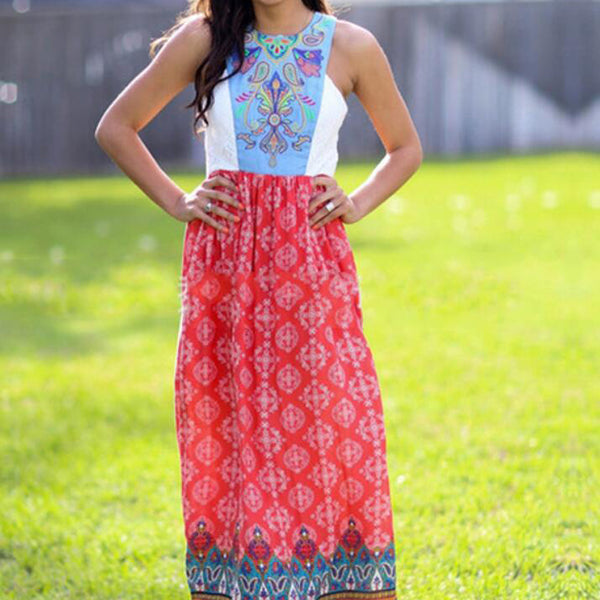 Summer digital print dresses are hot for women