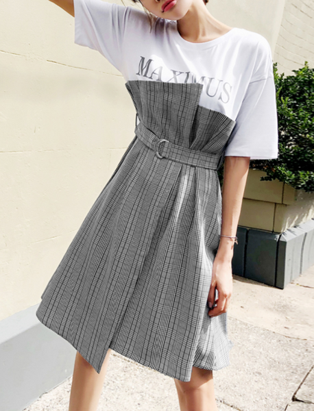 New summer women's clothing collection waist loose leisure in long dress