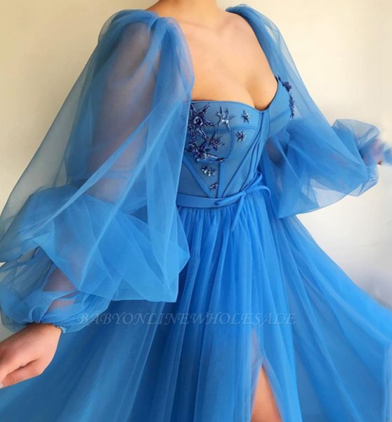 New summer women's wish one-shoulder mesh long-sleeved dress dress new